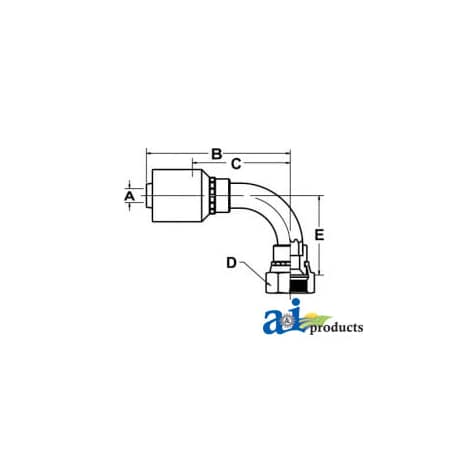 A & I Products HW-FFX90 Female Seal-lok Swivel 90 Degree Elbow 4 x1.5 x1.5 A-FFX90-08-10-W